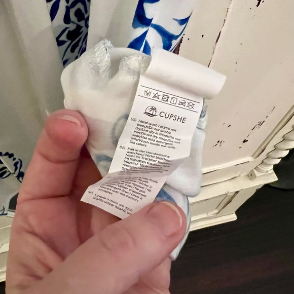 NWT CUPSHE Women's Floral Paisley Print Lace Beach Dress Sz L - Picture 5 of 7